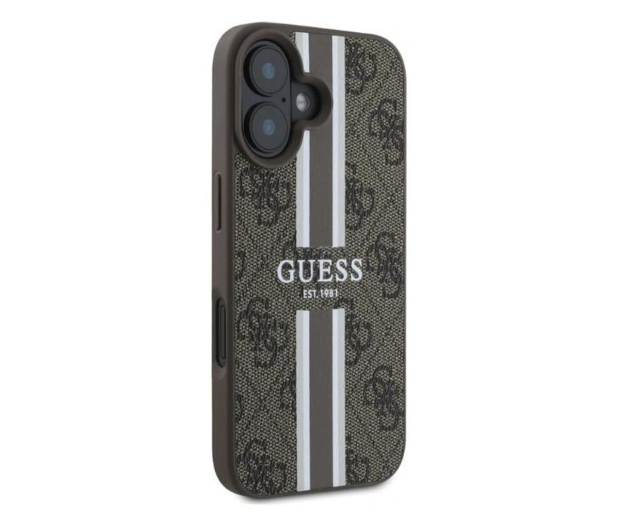 Guess 4G Printed Stripes do iPhone 16 brązowy - 1279112 - zdjęcie 2